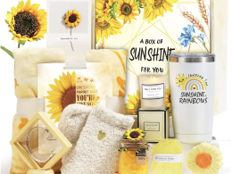 Gifts for Women, Sending Sunflower Gifts for Mom, 10 Pcs Spa Gifts for Women, Birthday Gift Sets, Gifts for her, Unique Holiday Gift Basket for Mom, Women, Girlfriend, Coworkers, Teacher, Nurse, Wife